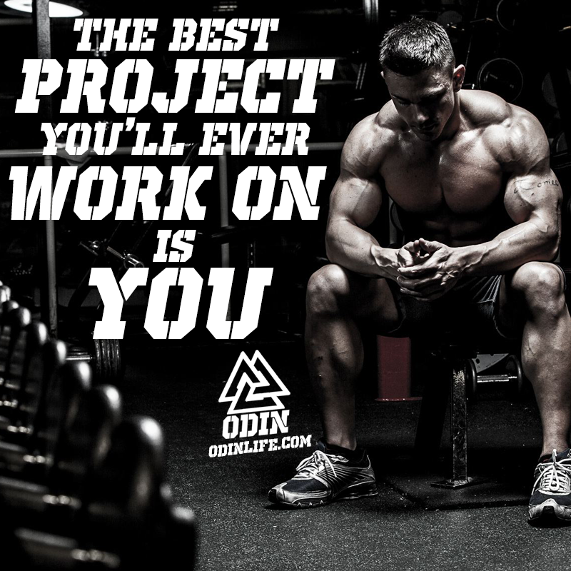 The Best Project You'll Ever Work On is You - Fitness Motivational Quote